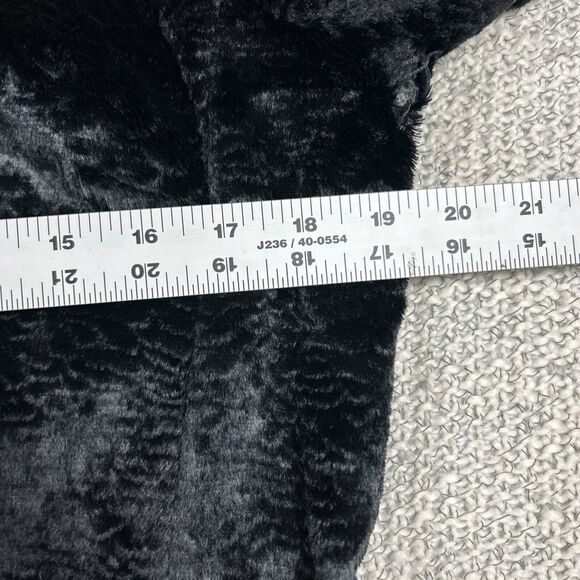 Anonymous John Carlisle Jacket Womens Large Black Fake Fur Look Real Genuin - Picture 8 of 11